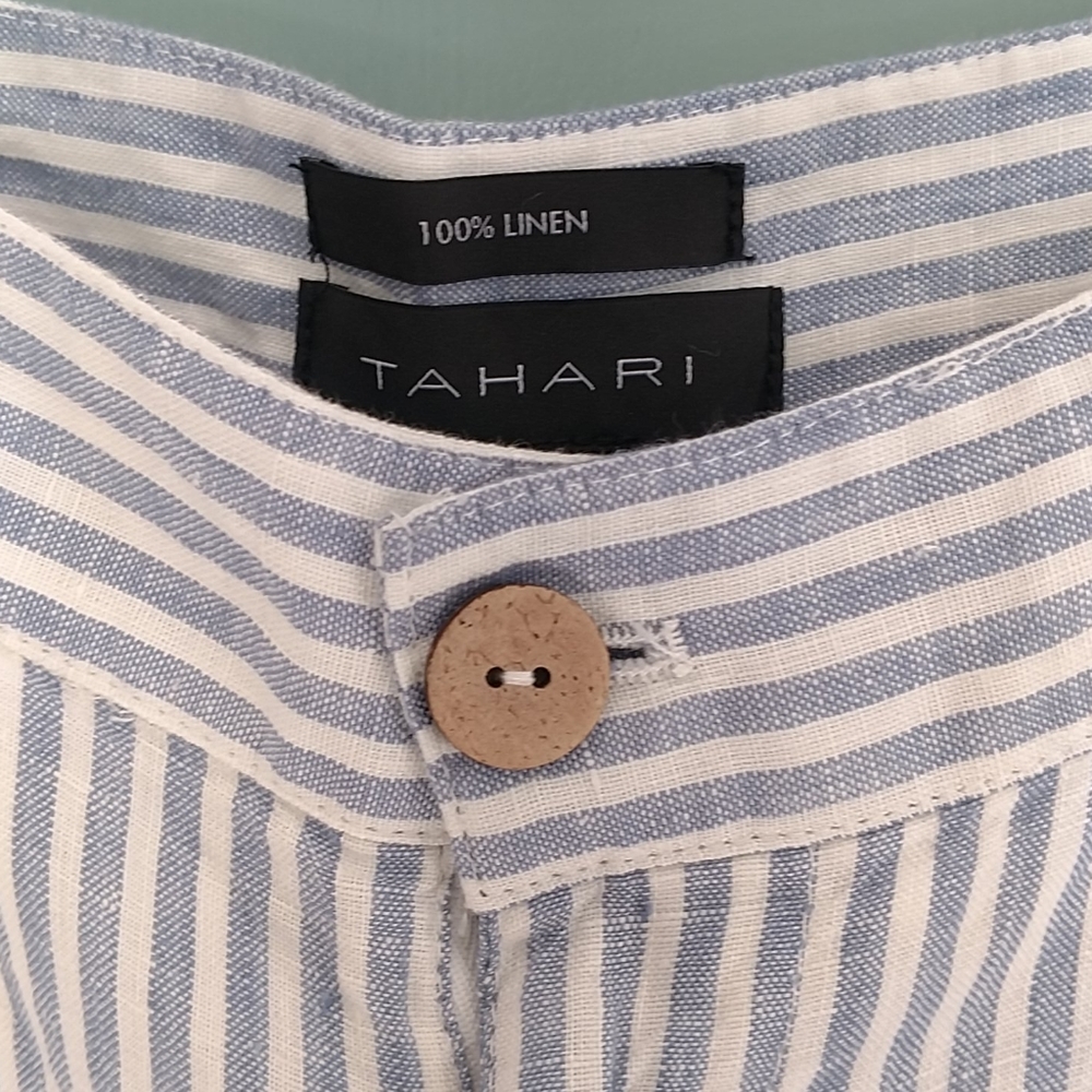 Tahari linen wide leg pants size 8 - Picture 3 of 7